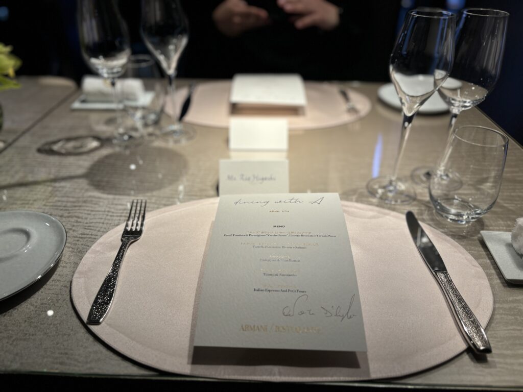 驚きと感動のArmani Ristorante